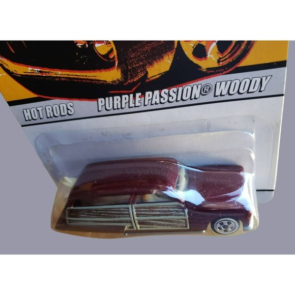 2008 Hot Wheels PURPLE PASSION WOODY Since 68 Hot Rods Metalflake Burgundy 1:64 - Picture 5 of 10